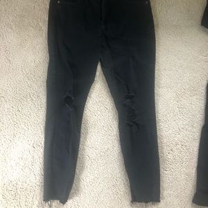 Old Navy distressed raw hem rockstar skinny jean